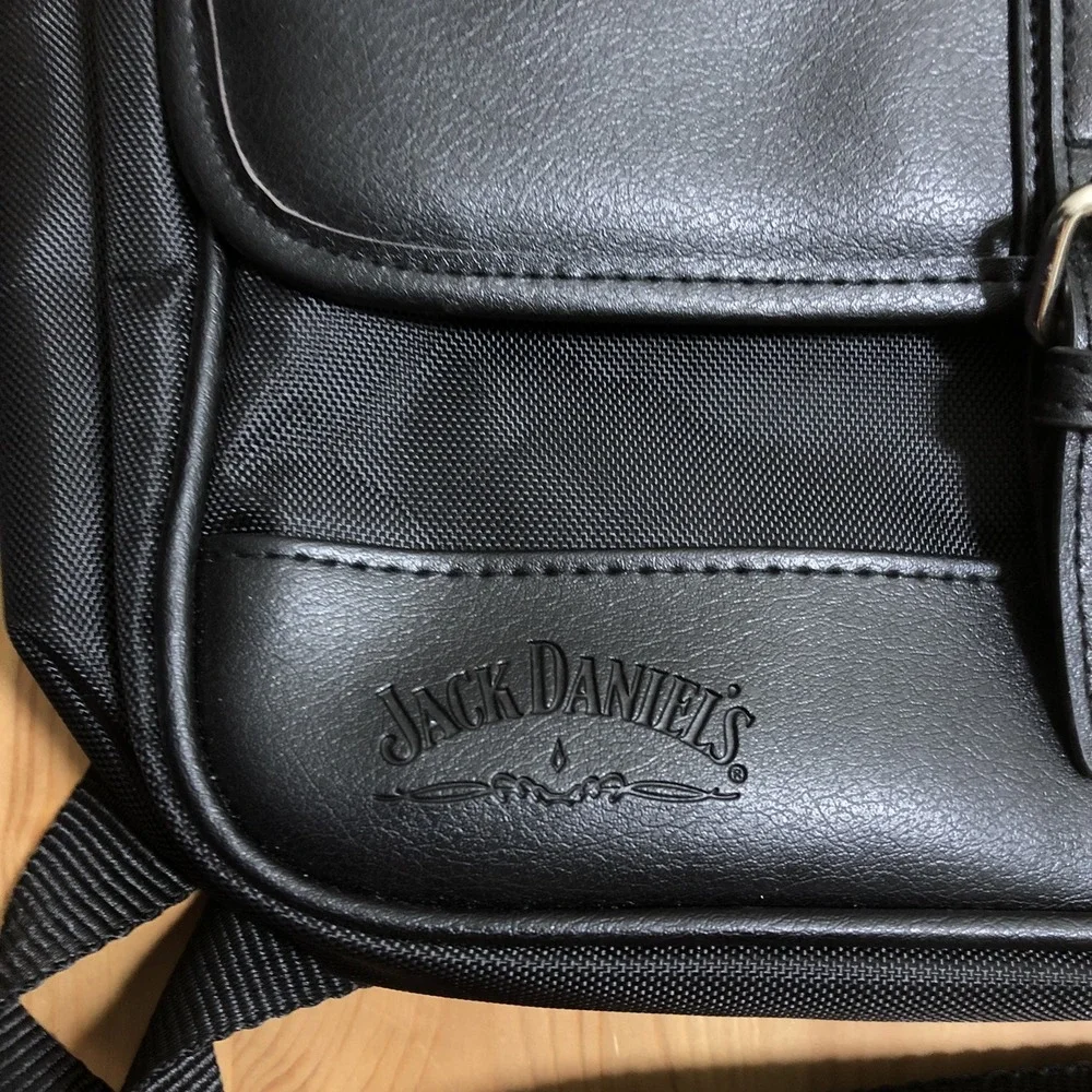 Jack Daniel's Messenger Bag 13x12x3 Logo Satchel Shoulder Travel Bag Black